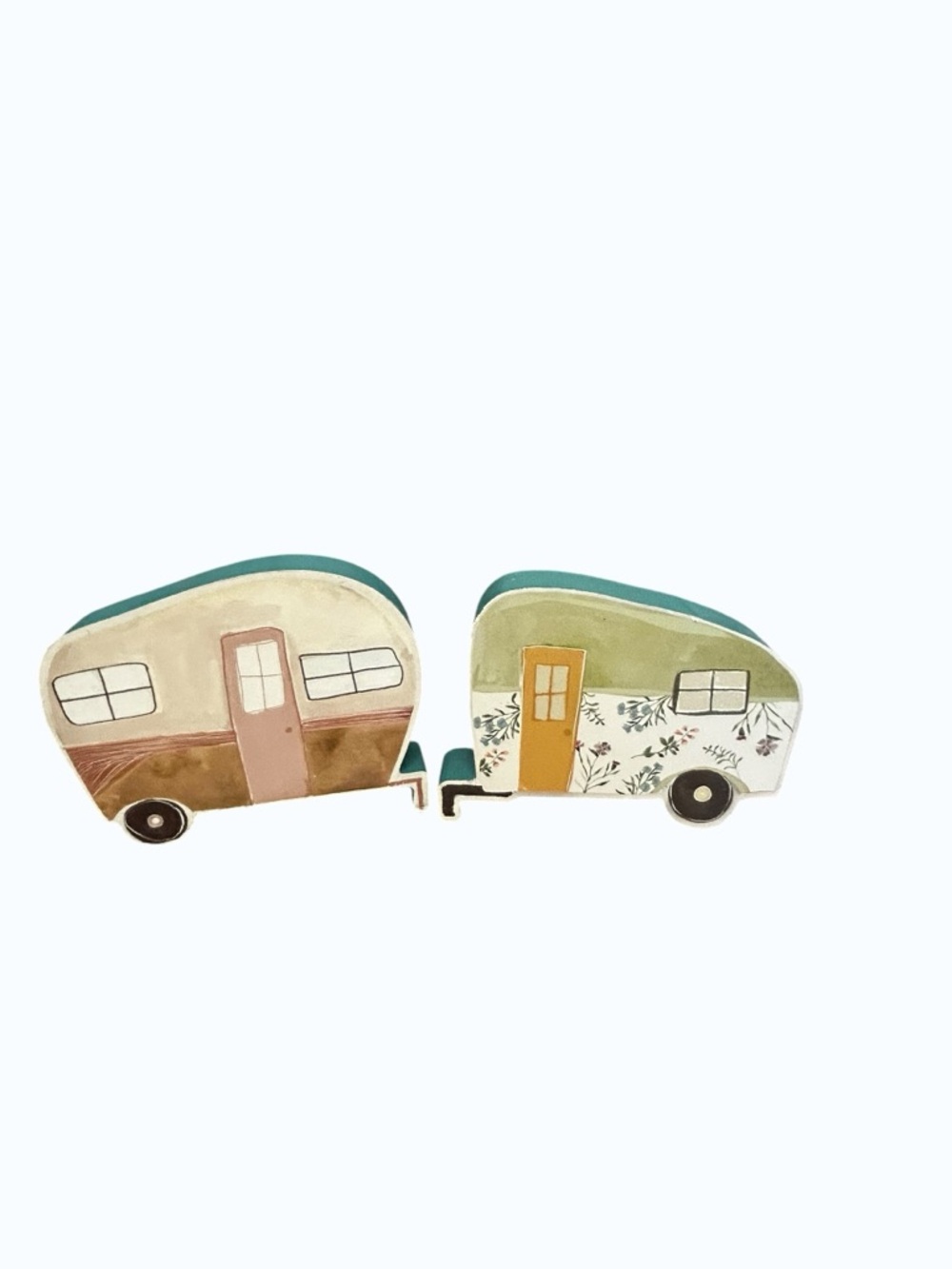 Primitives by Kathy Camper RV Chunky Sitter Wooden Decor Set of 2